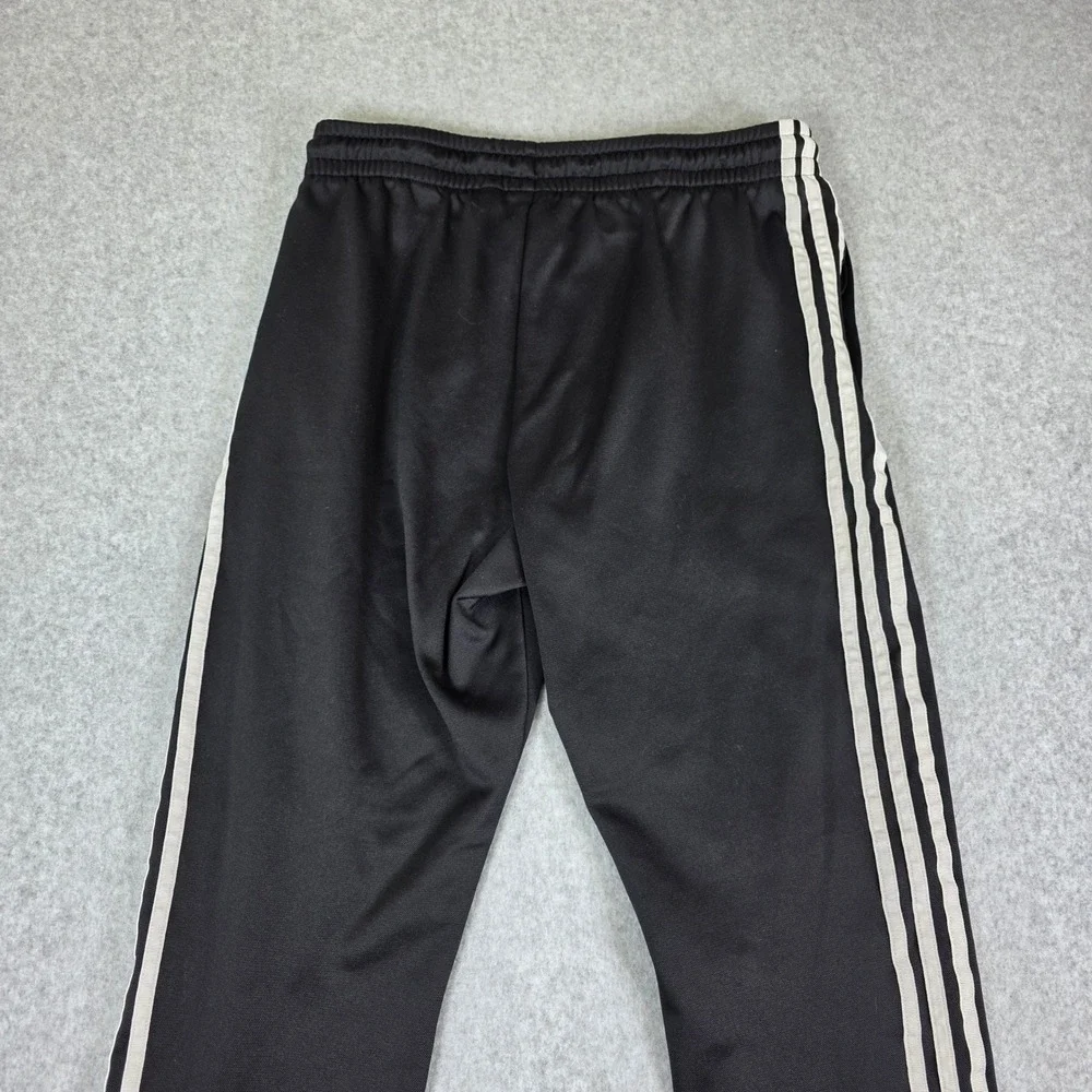 Adidas Track Pants‎ Kids Large Black Red Logo Joggers 3 Stripe Athletic Training